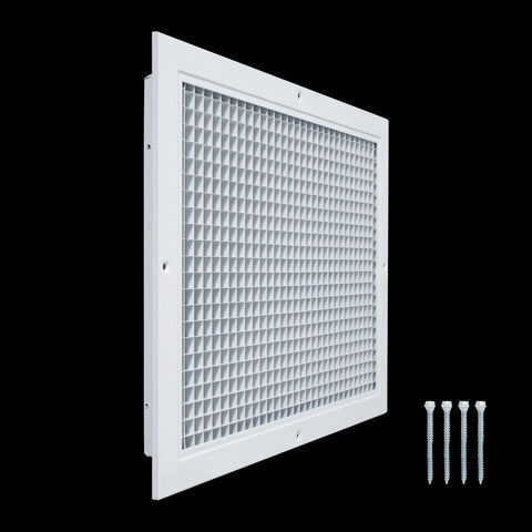 16"x12" White Aluminum Eggcrate Return Air Grille, Low-Noise High-Airflow Rust-Proof Vent Cover