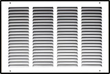 16"x12" White Steel Return Air Grille, High-Airflow HVAC Cold Air Intake for Wall & Ceiling