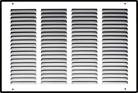 16"x12" White Steel Return Air Grille, High-Airflow HVAC Cold Air Intake for Wall & Ceiling