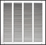 16"x16" White Steel Return Air Grille, High-Airflow HVAC Cold Air Intake for Wall & Ceiling