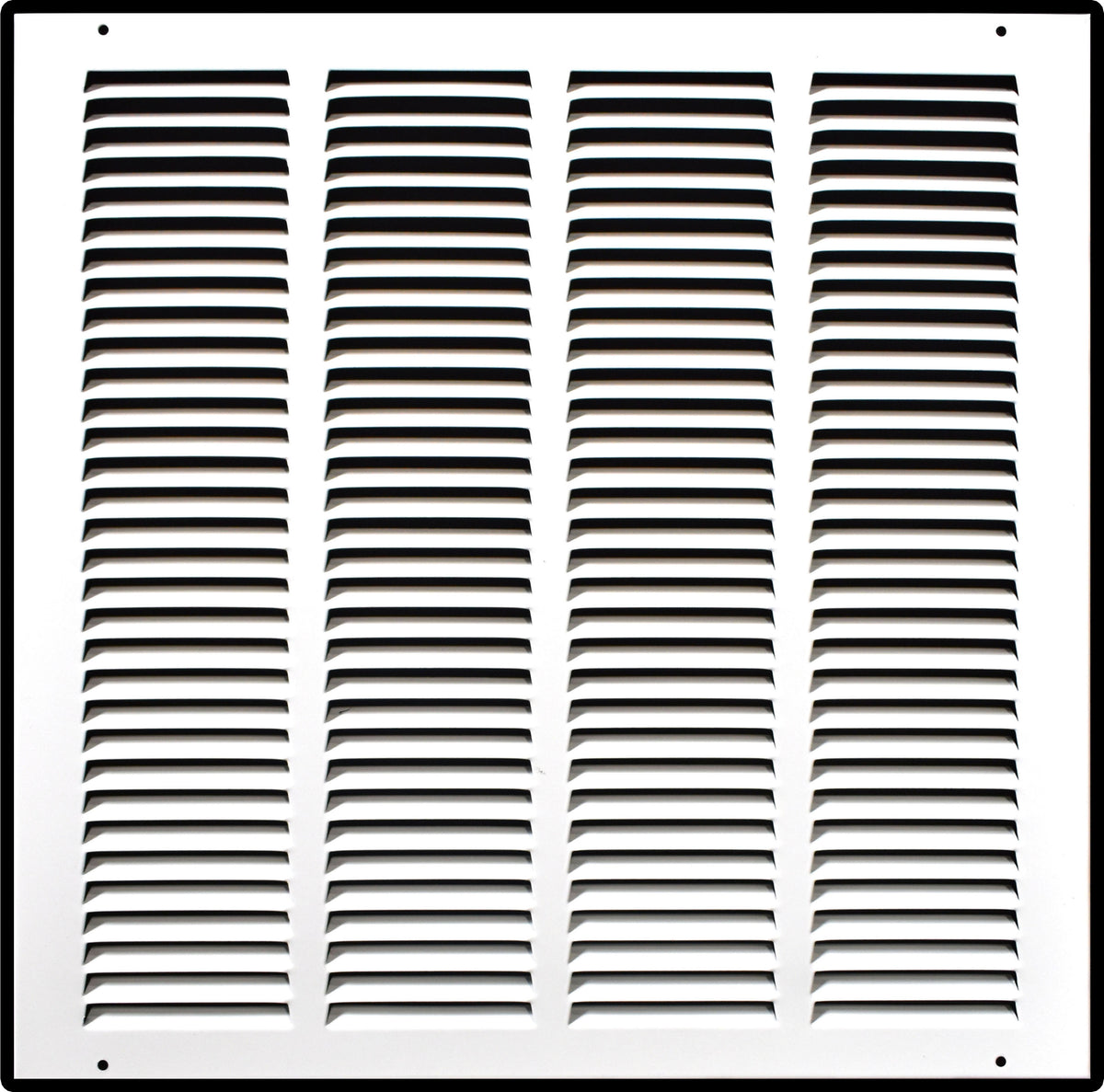 16"x16" White Steel Return Air Grille, High-Airflow HVAC Cold Air Intake for Wall & Ceiling