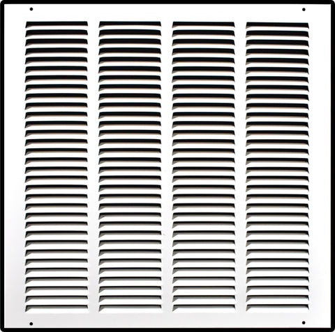 16"x16" White Steel Return Air Grille, High-Airflow HVAC Cold Air Intake for Wall & Ceiling