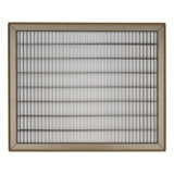 16"x20" Brown Steel Return Air Floor Grille, Walkable Heavy-Duty Fixed-Blade Vent Cover