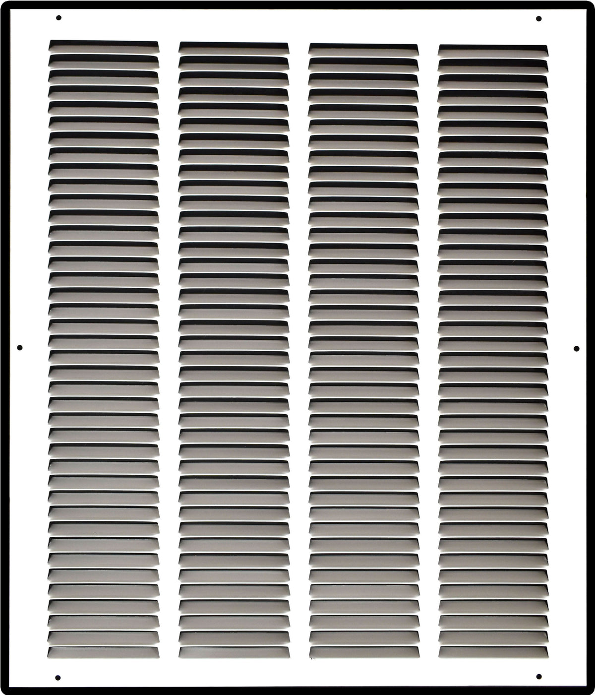 16"x20" White Steel Return Air Grille, High-Airflow HVAC Cold Air Intake for Wall & Ceiling