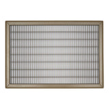 16"x24" Brown Steel Return Air Floor Grille, Walkable Heavy-Duty Fixed-Blade Vent Cover