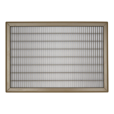 16"x24" Brown Steel Return Air Floor Grille, Walkable Heavy-Duty Fixed-Blade Vent Cover
