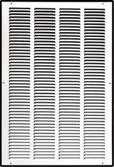 16"x25" White Steel Return Air Grille, High-Airflow HVAC Cold Air Intake for Wall & Ceiling