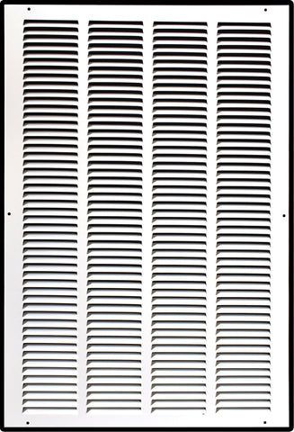 16"x25" White Steel Return Air Grille, High-Airflow HVAC Cold Air Intake for Wall & Ceiling