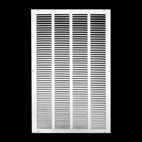 16"x26" White Steel Return Air Grille, High-Airflow HVAC Cold Air Intake for Wall & Ceiling