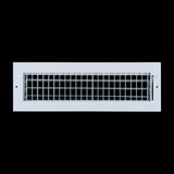16"x4" White Steel Adjustable Supply Register, Air Vent Cover with Damper for Sidewall Or Ceiling
