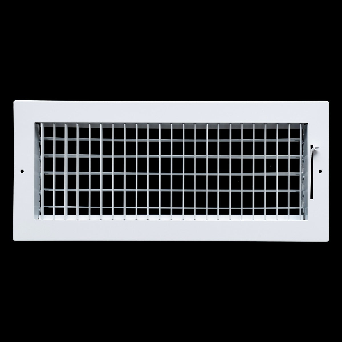 16"x6" White Steel Adjustable Supply Register, Air Vent Cover with Damper for Sidewall Or Ceiling
