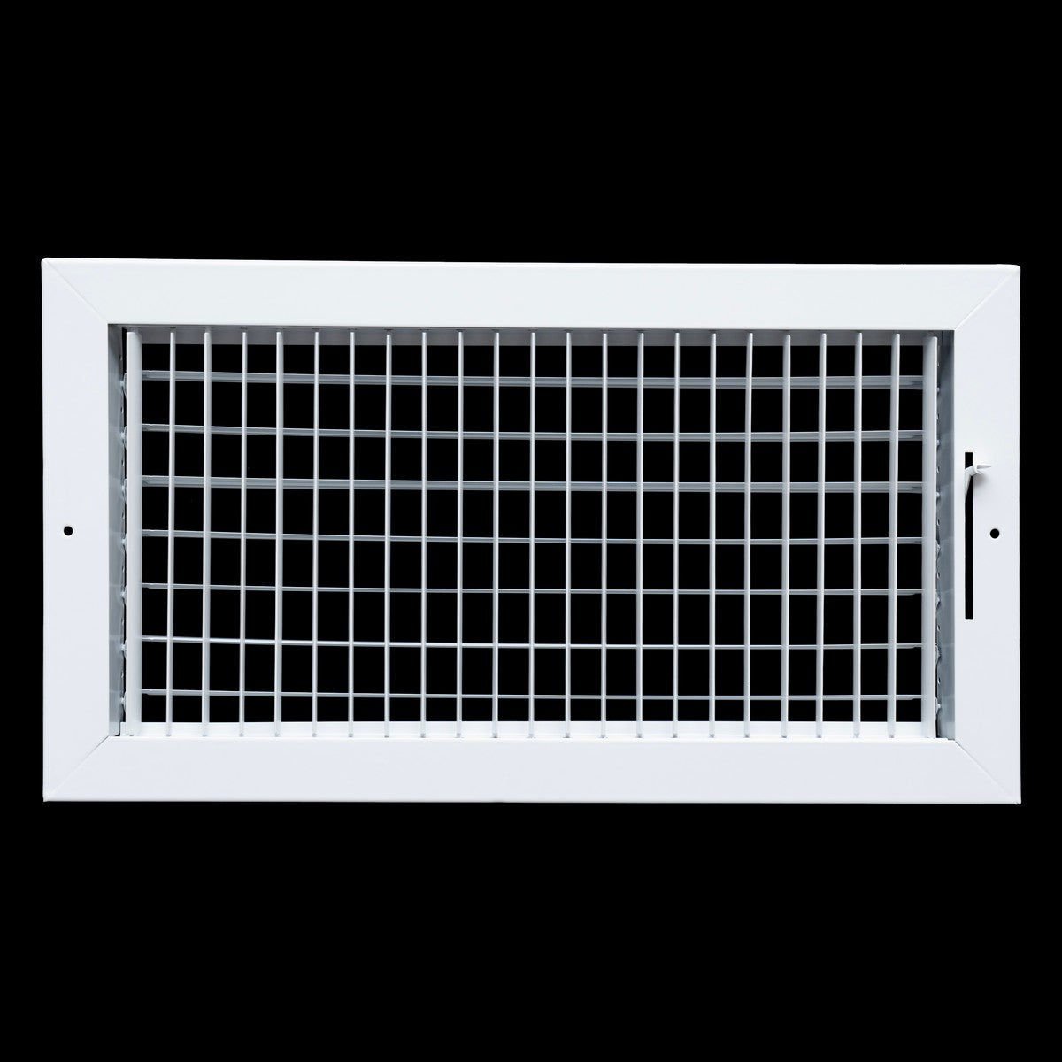 16"x8" White Steel Adjustable Supply Register, Air Vent Cover with Damper for Sidewall Or Ceiling