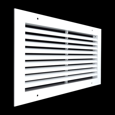 16"x8" White Aluminum Rust-Free Return Air Grille, High-Airflow HVAC Cold Air Intake for Wall & Ceiling