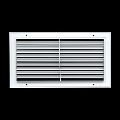 16"x8" White Aluminum Rust-Free Return Air Grille, High-Airflow HVAC Cold Air Intake for Wall & Ceiling