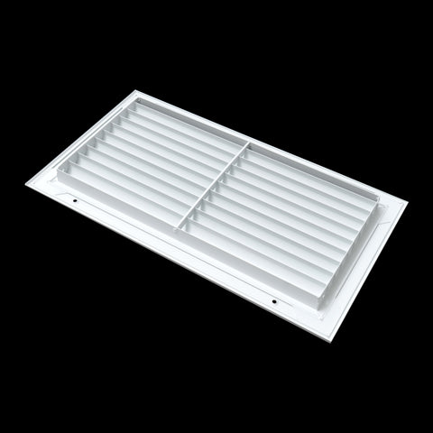 16"x8" White Aluminum Rust-Free Return Air Grille, High-Airflow HVAC Cold Air Intake for Wall & Ceiling