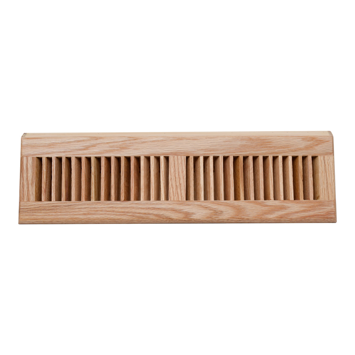 18" Oak Wood Corner Baseboard Register, Adjustable Vent Cover