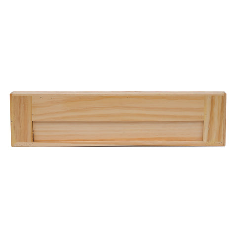 18" Oak Wood Corner Baseboard Register, Adjustable Vent Cover