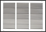 18"x12" White Steel Return Air Grille, High-Airflow HVAC Cold Air Intake for Wall & Ceiling
