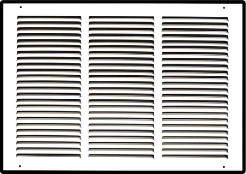 18"x12" White Steel Return Air Grille, High-Airflow HVAC Cold Air Intake for Wall & Ceiling