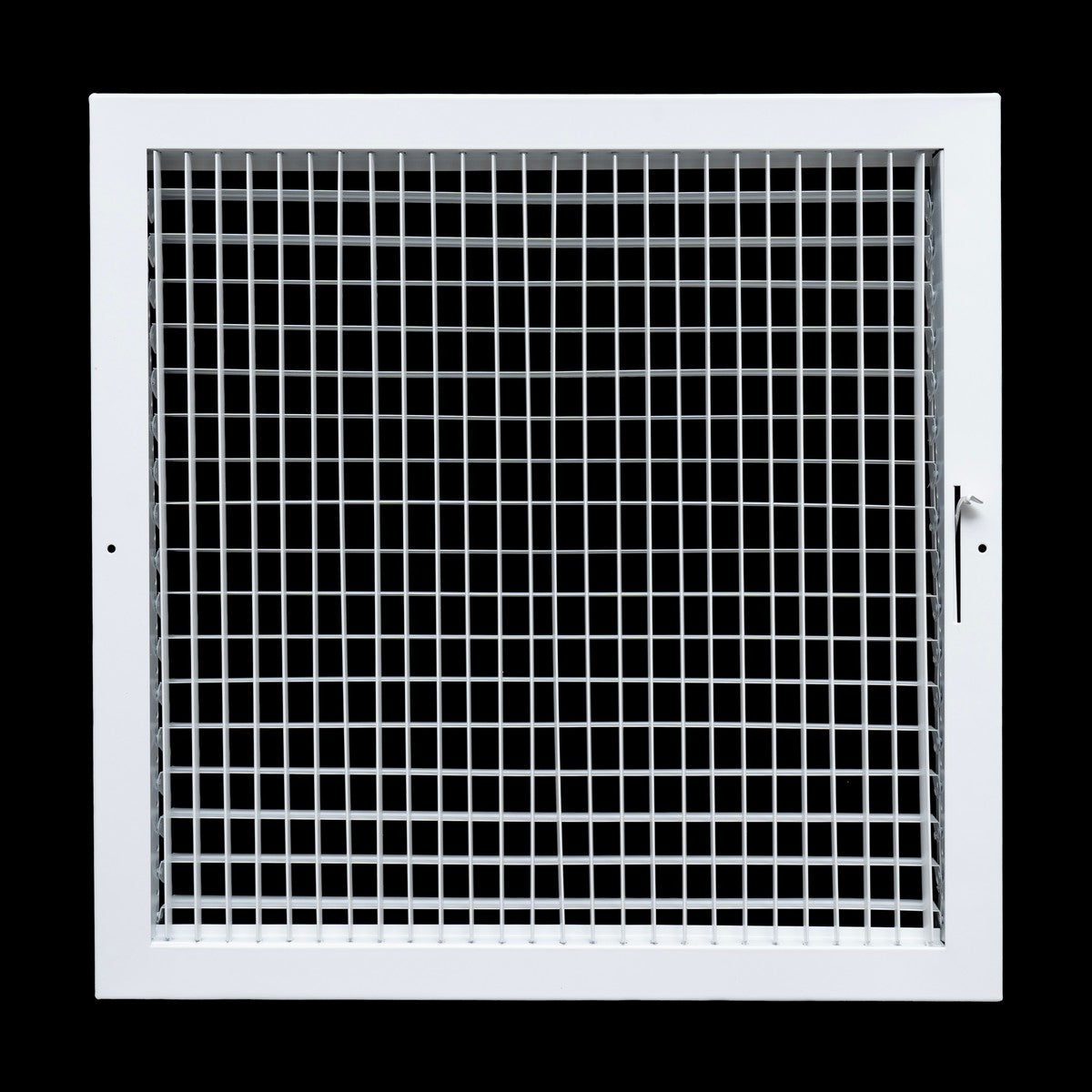 18"x18" White Steel Adjustable Supply Register, Air Vent Cover with Damper for Sidewall Or Ceiling