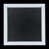 18"x18" White Aluminum Return Air Filter Grille, Removable Door