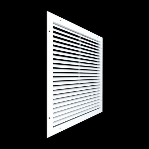 18"x18" White Aluminum Rust-Free Return Air Grille, High-Airflow HVAC Cold Air Intake for Wall & Ceiling