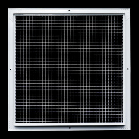 18"x18" White Aluminum Eggcrate Return Air Grille, Low-Noise High-Airflow Rust-Proof Vent Cover