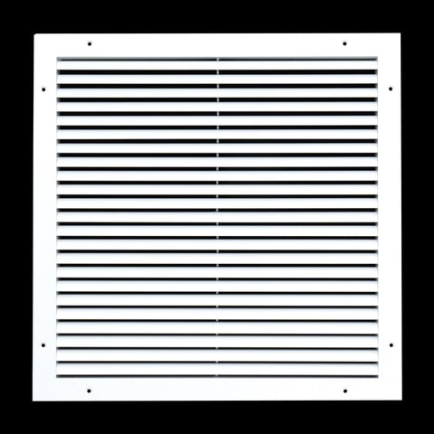 18"x18" White Aluminum Rust-Free Return Air Grille, High-Airflow HVAC Cold Air Intake for Wall & Ceiling