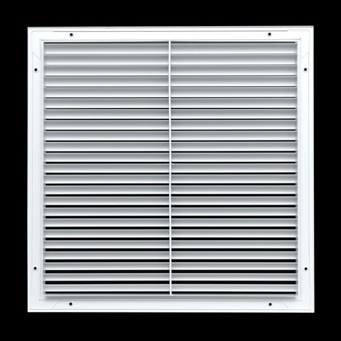 18"x18" White Aluminum Rust-Free Return Air Grille, High-Airflow HVAC Cold Air Intake for Wall & Ceiling