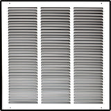 18"x18" White Steel Return Air Grille, High-Airflow HVAC Cold Air Intake for Wall & Ceiling