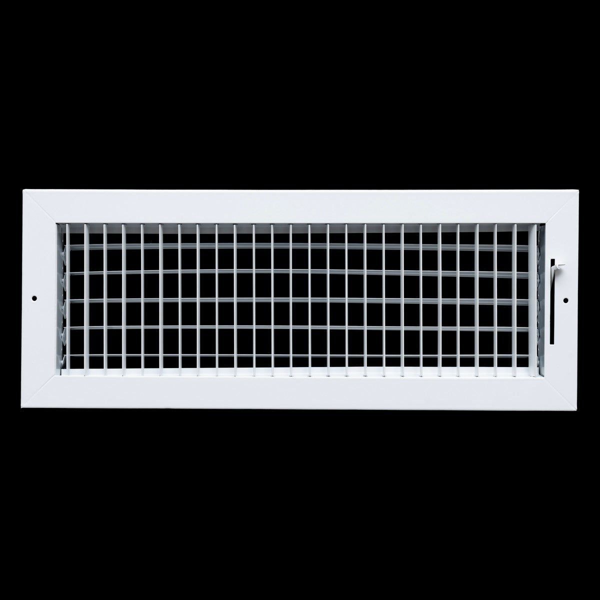 18"x6" White Steel Adjustable Supply Register, Air Vent Cover with Damper for Sidewall Or Ceiling