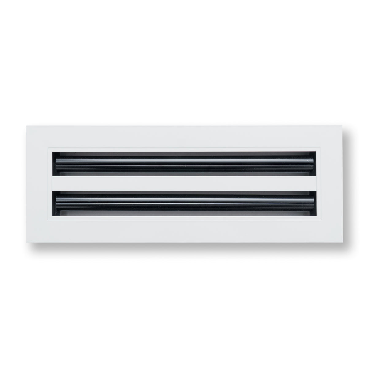 14"x4" White Aluminum Linear 2-Slot Diffuser, Slim Modern AC Vent Cover for Wall, Ceiling & Floor