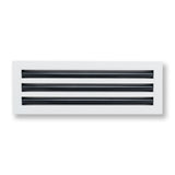 20"x6" White Aluminum Linear 3-Slot Diffuser, Slim Modern AC Vent Cover for Wall, Ceiling & Floor