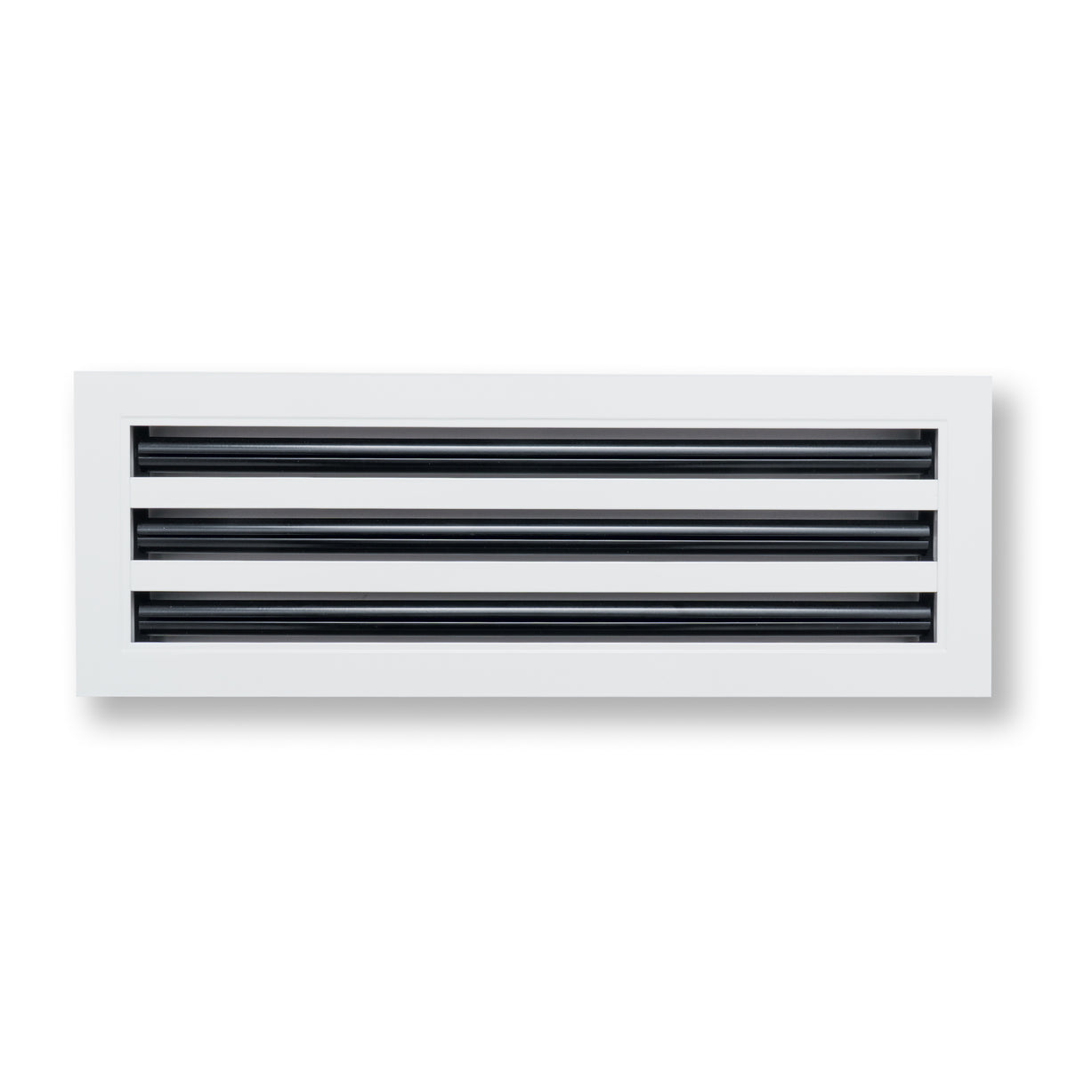 20"x6" White Aluminum Linear 3-Slot Diffuser, Slim Modern AC Vent Cover for Wall, Ceiling & Floor