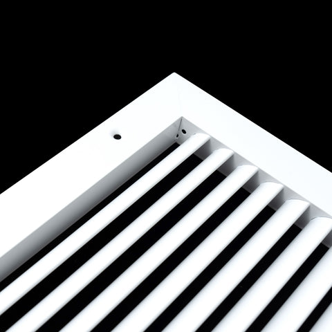 10"x6" White Aluminum Rust-Free Return Air Grille, High-Airflow HVAC Cold Air Intake for Wall & Ceiling