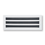 18"x6" White Aluminum Linear 3-Slot Diffuser, Slim Modern AC Vent Cover for Wall, Ceiling & Floor