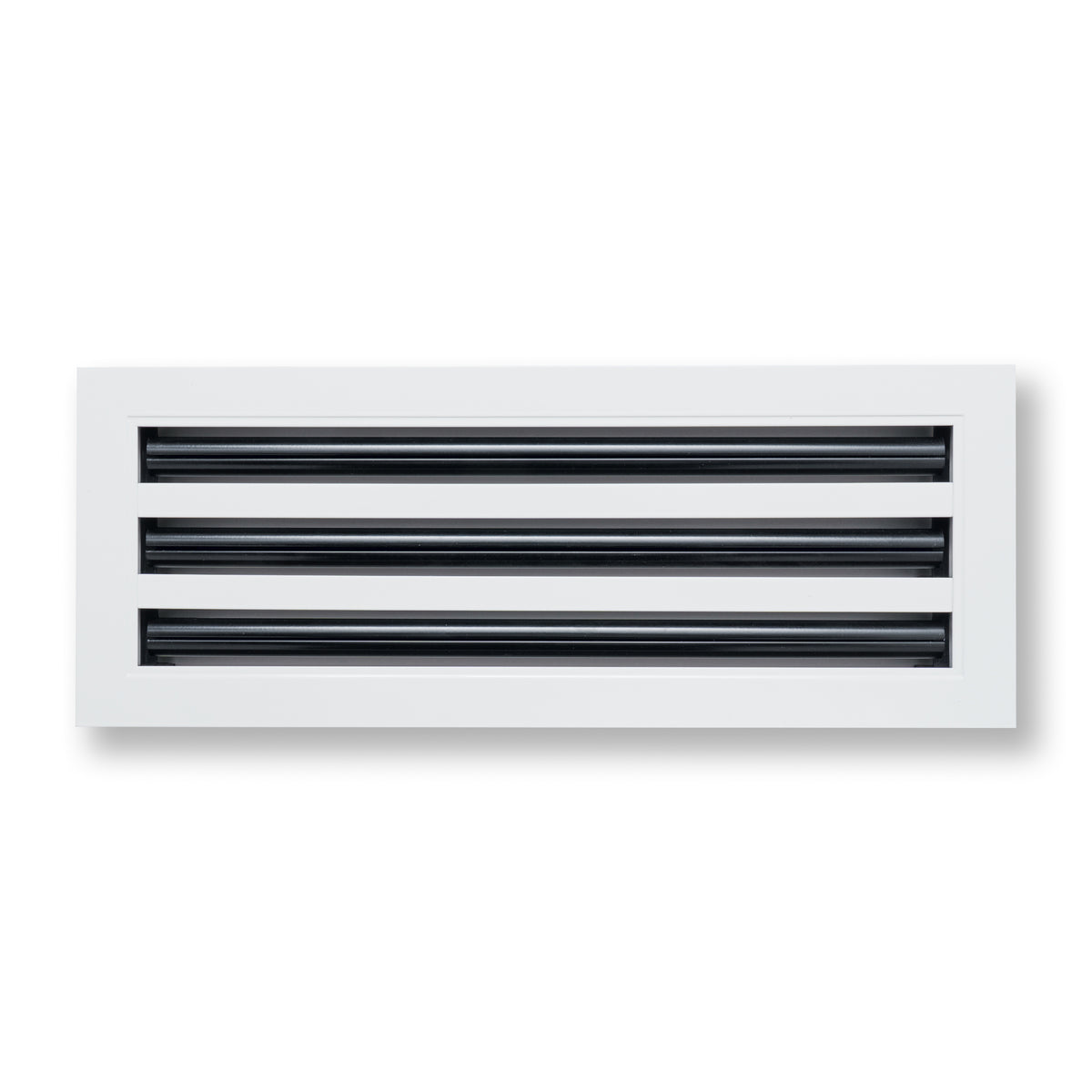 18"x6" White Aluminum Linear 3-Slot Diffuser, Slim Modern AC Vent Cover for Wall, Ceiling & Floor