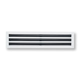 30"x6" White Aluminum Linear 3-Slot Diffuser, Slim Modern AC Vent Cover for Wall, Ceiling & Floor