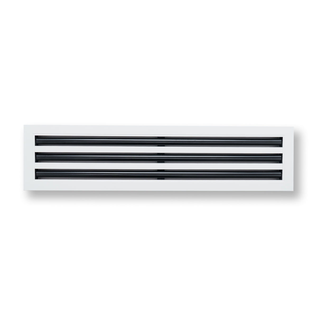 30"x6" White Aluminum Linear 3-Slot Diffuser, Slim Modern AC Vent Cover for Wall, Ceiling & Floor