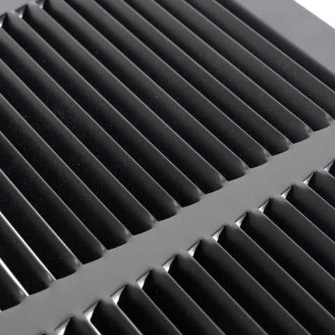 14"x10" Black Steel Return Air Grille, High-Airflow HVAC Cold Air Intake for Wall & Ceiling