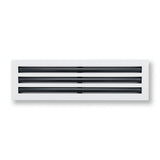 24"x6" White Aluminum Linear 3-Slot Diffuser, Slim Modern AC Vent Cover for Wall, Ceiling & Floor