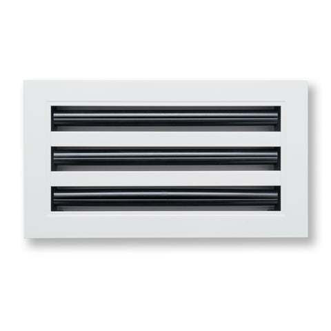 12"x6" White Aluminum Linear 3-Slot Diffuser, Slim Modern AC Vent Cover for Wall, Ceiling & Floor