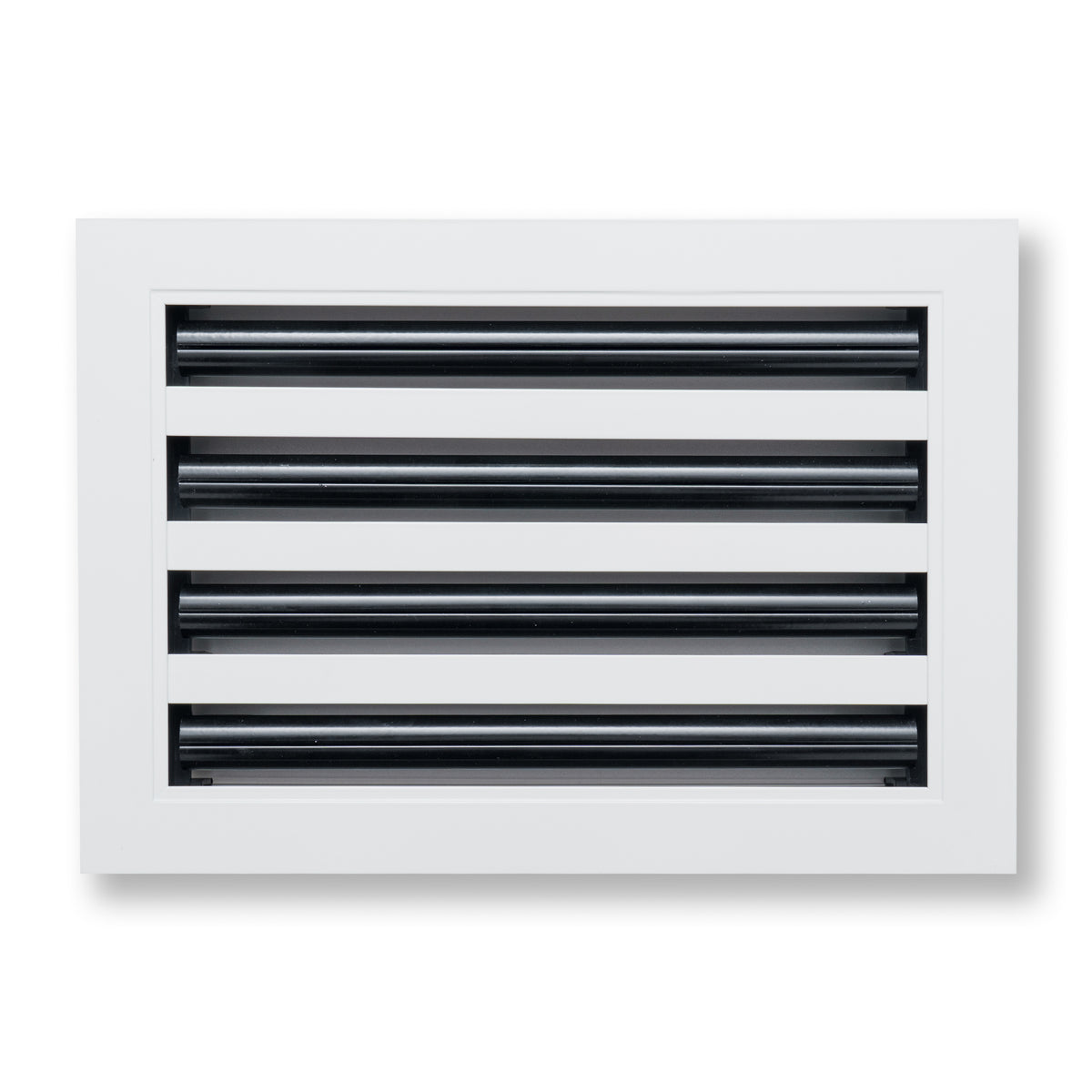 12"x8" White Aluminum Linear 4-Slot Diffuser, Slim Modern AC Vent Cover for Wall, Ceiling & Floor