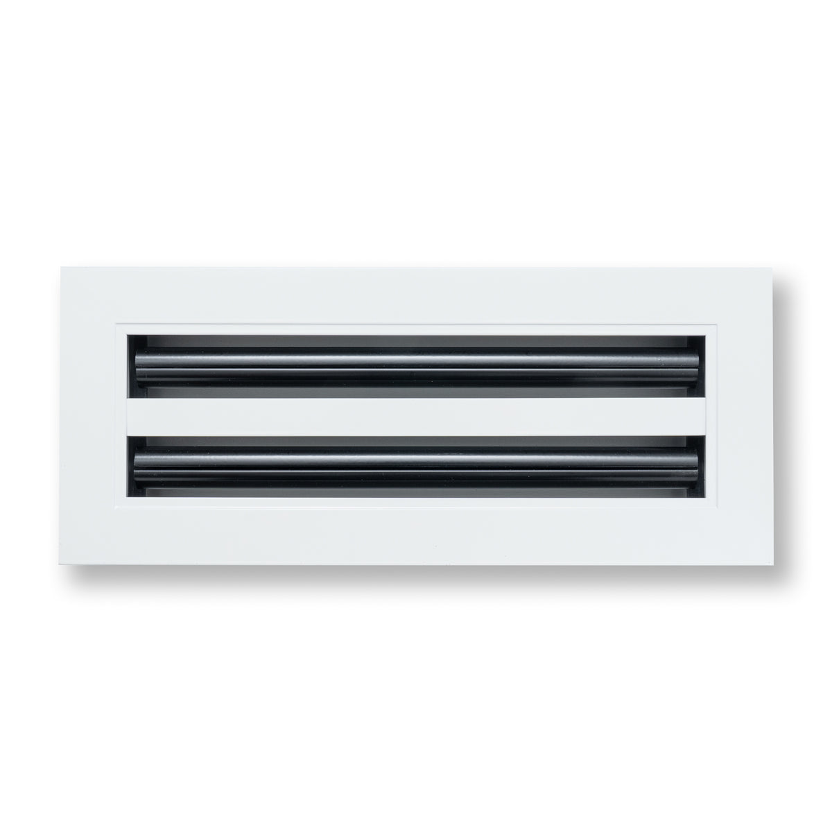 12"x4" White Aluminum Linear 2-Slot Diffuser, Slim Modern AC Vent Cover for Wall, Ceiling & Floor