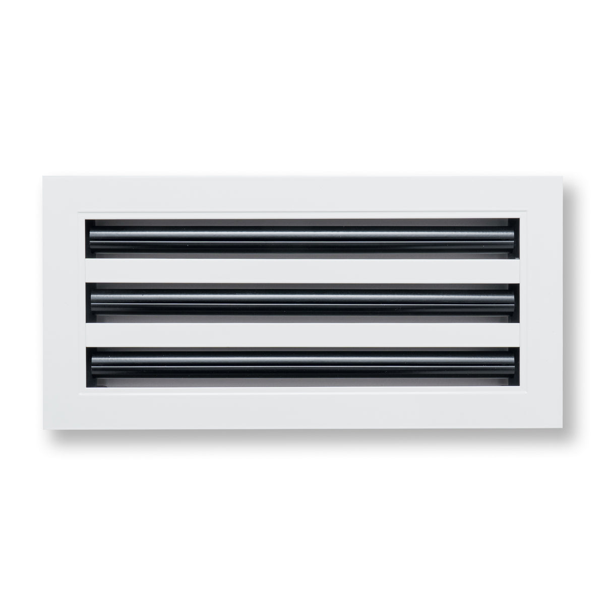 14"x6" White Aluminum Linear 3-Slot Diffuser, Slim Modern AC Vent Cover for Wall, Ceiling & Floor
