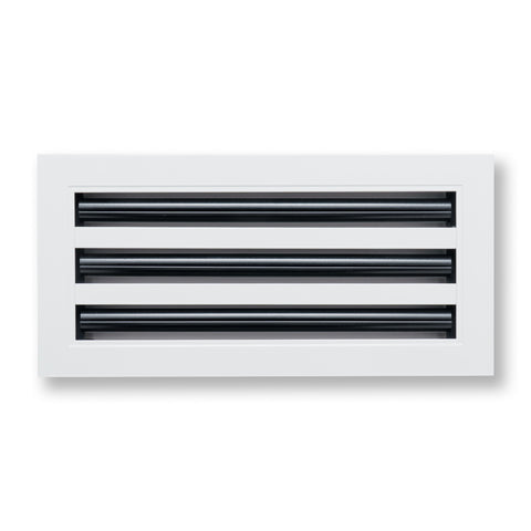 14"x6" White Aluminum Linear 3-Slot Diffuser, Slim Modern AC Vent Cover for Wall, Ceiling & Floor