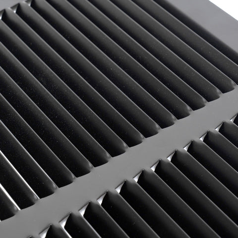 6"x6" Black Steel Return Air Grille, High-Airflow HVAC Cold Air Intake for Wall & Ceiling