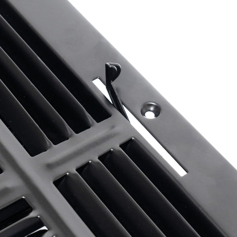 14"x8" 3-Way Black Steel Air Supply Diffuser, Directional Register Vent Cover for Sidewall Or Ceiling