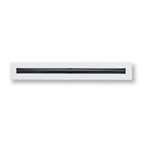 24"x2" White Aluminum Linear 1-Slot Diffuser, Slim Modern AC Vent Cover for Wall, Ceiling & Floor