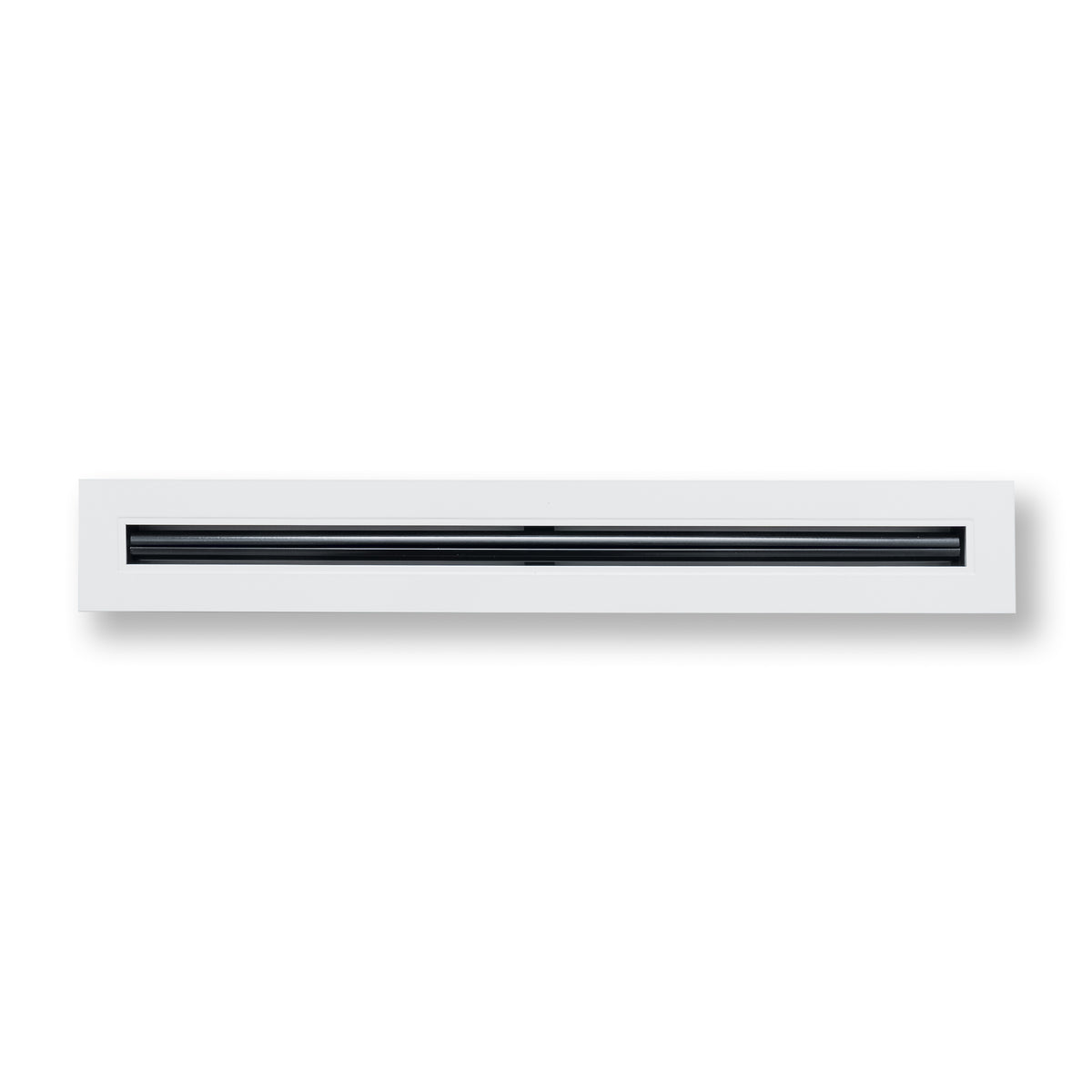 24"x2" White Aluminum Linear 1-Slot Diffuser, Slim Modern AC Vent Cover for Wall, Ceiling & Floor